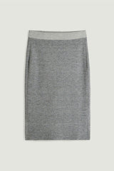 BLACK KNITTED PENCIL SKIRT