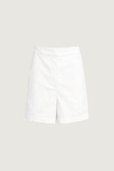 WHITE LINEN SHORTS