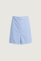 SKY BLUE LINEN SHORTS