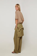 KHAKI OVERSIZED T-SHIRT
