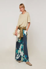 BEIGE OVERSIZED CROPPED T-SHIRT