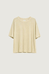 BEIGE OVERSIZED CROPPED T-SHIRT