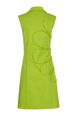 FRAYED FLORAL DETAIL DRESS