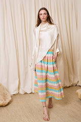 BEIGE LAYERED BLOUSE