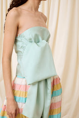 LIGHT BLUE BOW TOP