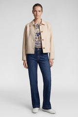 SHIRT COLLAR SHORT JACKET