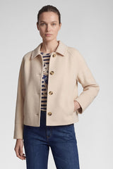 SHIRT COLLAR SHORT JACKET