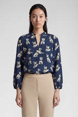 DOG PRINT BLOUSE