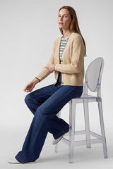 CONTRASTING TRIM CARDIGAN