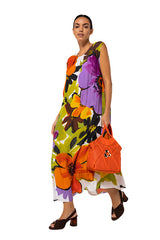 FLORAL PRINT SLEEVELESS MIDI DRESS