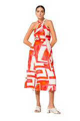 COLORFUL PRINTED SUMMER DRESS