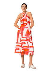 COLORFUL PRINTED SUMMER DRESS