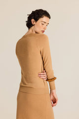 SAND RAGLAN SLEEVES KNITTED SWEATER