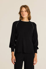 BLACK CONTRAST TRIM JUMPER