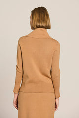 SAND MILANO-KNIT TURTLENECK SWEATER