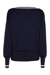 STRIPED V NECK SWEATER