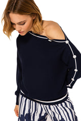 POPPER DETAIL SWEATER