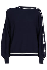 POPPER DETAIL SWEATER