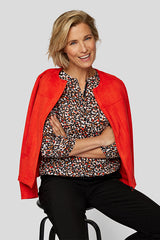 ABSTRACT PRINT BLOUSE