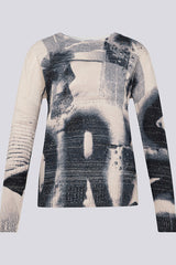 ABSTRACT PRINT LONG SLEEVE SHIRT