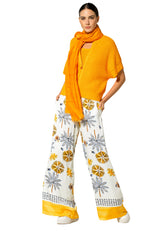 SAFFRON JACQUARD SLEEVELESS TOP