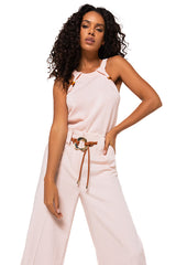 NUDE SHOULDER DETAIL FINE KNIT TOP