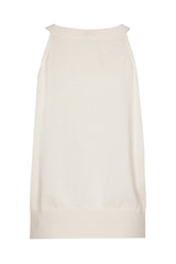 NATURAL SHOULDER DETAIL FINE KNIT TOP