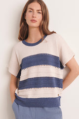 ADELY OVERSIZED STRIPED KNIT SWEATER