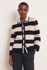VILYA GRAPHIC MESH KNIT JACKET