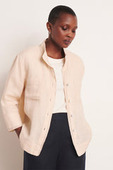 CRISSA BEIGE BOXY BLOUSE