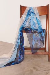 ETENDUE PRINTED BLUE STOLE