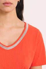TZATZIKI ORANGE V-NECK T-SHIRT