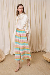 MULTICOLORED STRIPED SKIRT