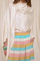 MULTICOLORED STRIPED SKIRT