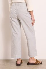 PROMESSE STRIPED STRAIGHT TROUSERS