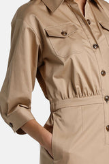 PALGIO BEIGE SHIRT DRESS