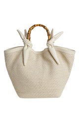 BEIGE CROCHET HANDBAG