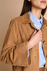 MUSTANG CAMEL SHORT LONG SLEEVED WIDE COAT
