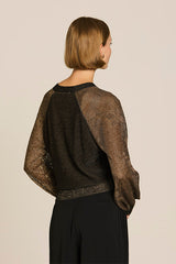 OPENWORK SLEEVE CARDIGAN