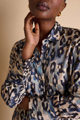 CREATURE BLUE PRINTED LONG-SLEEVED SHIRT