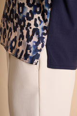 AVATAR BLUE SLEEVES PRINTED SWEATER