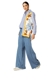 LIGHT BLUE PALAZZO JEANS