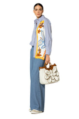 LIGHT BLUE PALAZZO JEANS