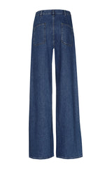 MID WAIST EMBROIDERY FANCY JEANS