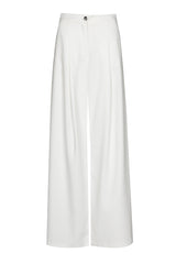NORMAL PLEAT DETAIL WAIST WIDE LEG TROUSERS