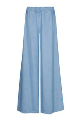 ELASTICATED WAIST PALAZZO TROUSERS