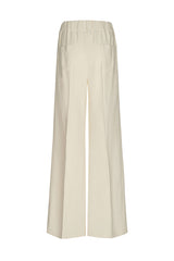 CREAM CREASED PALAZZO TROUSERS