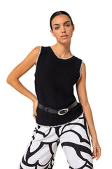 ELASTICATED WAIST FLORAL PRINT PALAZZO TROUSERS