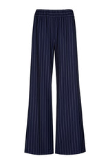 ELASTICATED WAIST PIN STRIPE PALAZZO TROUSERS