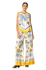 SAFFRON PRINTED TROUSERS